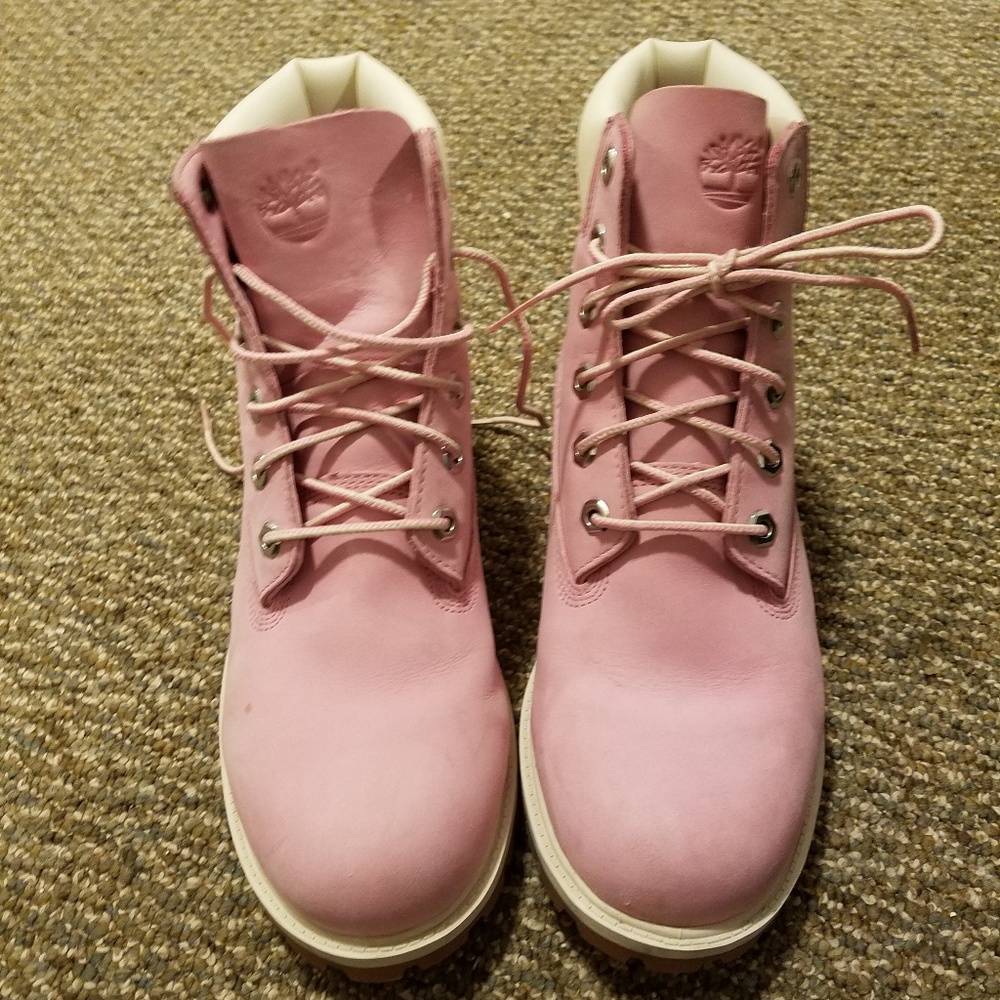 Pink Timberlands Classic Womens Size 10